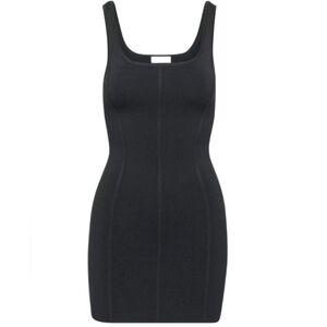 Babaton Aritzia | NWOT Sculpt Knit Bustier Black Mini Bodycon Contour Dress | SM